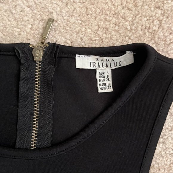 Zara Trafaluc black sleeveless mini dress, fit and flare, size small juniors - Picture 3 of 9